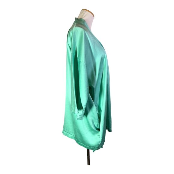 Victoria's Secret One Size Silk Short Robe Seafoam Green *Flaw - Picture 13 of 15